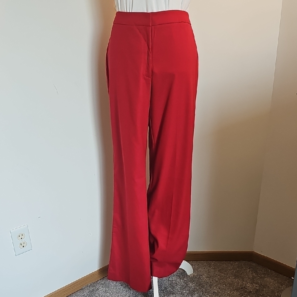 White House Black Market Red Flare Leg Pants